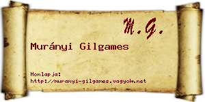 Murányi Gilgames névjegykártya